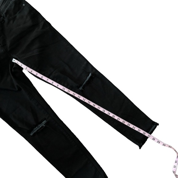 BLANQI DENIM NWT Maternity Belly Support Black Skinny Jeans Ripped Details - Picture 12 of 15